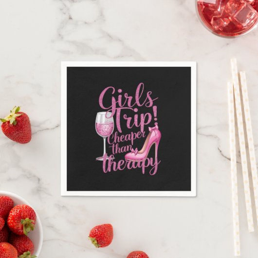 Girls Trip billiger als Therapiewochenende Party Serviette (Beispiel)