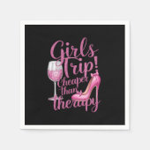Girls Trip billiger als Therapiewochenende Party Serviette (Vorderseite)
