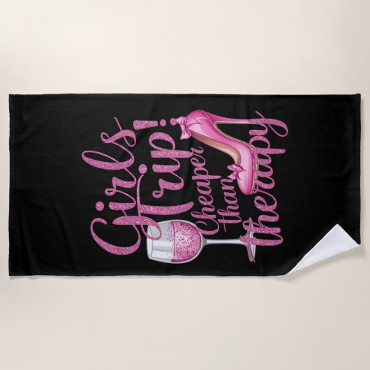 Girls Trip billiger als Therapiewochenende Party Strandtuch (Vorderseite)