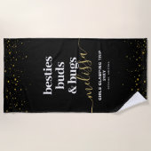 Girls Trip Camping Glamping Personalisierter Name Strandtuch (Vorderseite)