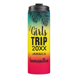 Girls Trip, Crown Year & Name Green Yellow Red Thermosbecher