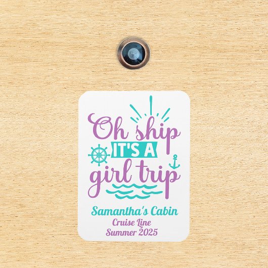 Girls Trip Cruise Vacation Ship Dop Magnet