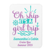 Girls Trip Cruise Vacation Ship Dop Magnet (Vertikal)