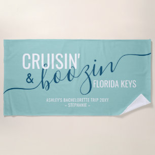 Girls Trip Cruisin Boozin komplett anpassbar Strandtuch