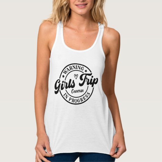 Girls Trip Destination Bachelorette Party Tank Top (Vorderseite)
