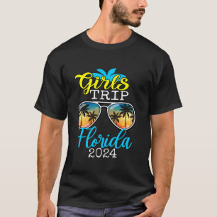 Girls Trip Florida 2024 Beach Womens Weekend Birth T-Shirt