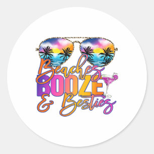 Girls Trip Funny Matching Shirt Strände Booze und Runder Aufkleber
