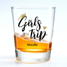 Girls Trip Gold Crown Rosa Herzschlag Schnapsglas