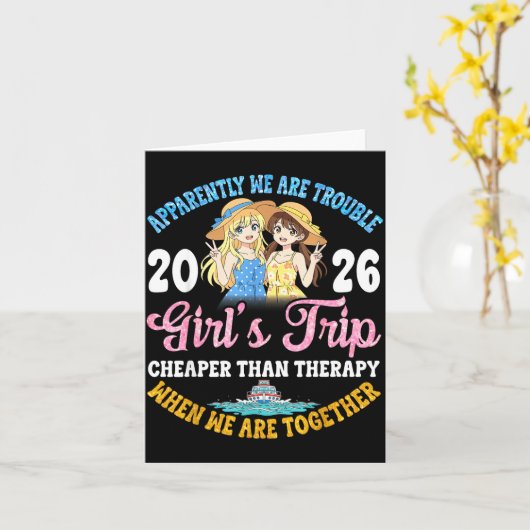 Girls Trip Hilarious Friends Fun Boat Ocean Travel Karte (Gelbe Blume)