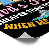 Girls Trip Hilarious Friends Fun Boat Ocean Travel Poster (Ecke)