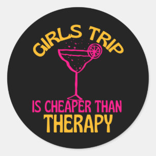 Girls Trip ist meine Therapie Runder Aufkleber