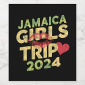 Girls Trip Jamaica 2024 Sommerferien Wochenende Weinetikett (Einzelnes Label)