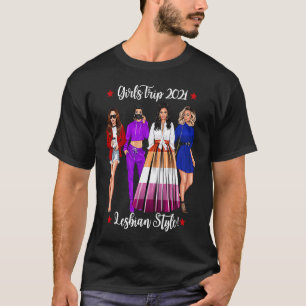 Girls Trip Lesbian Vacation Gay Frau Hen Do Holid T-Shirt