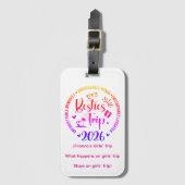 Girls' Trip Luggage Tag! customizable  Gepäckanhänger (Vorderseite Vertikal)