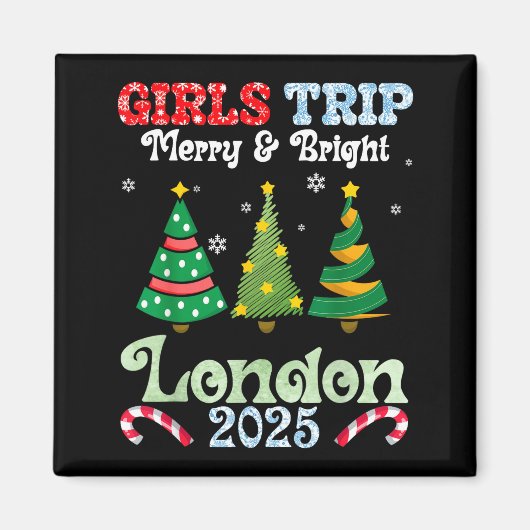 Girls Trip Merry Bright Christmas In London Vacati Magnet (Vorne)