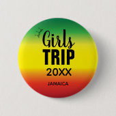 Girls Trip mit Crown Year & Name Green Yellow Red Button (Vorderseite)