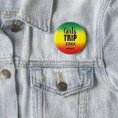 Girls Trip mit Crown Year & Name Green Yellow Red Button (Beispiel)