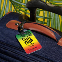 Girls Trip mit Crown Year & Name Green Yellow Red