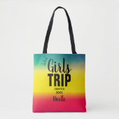 Girls Trip mit Crown Year & Name Green Yellow Red Tasche (Vorderseite)