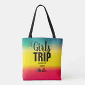 Girls Trip mit Crown Year & Name Green Yellow Red Tasche (Rückseite)