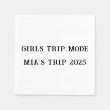 Girls Trip Mode Custom Party Napkins - Sommer 2025