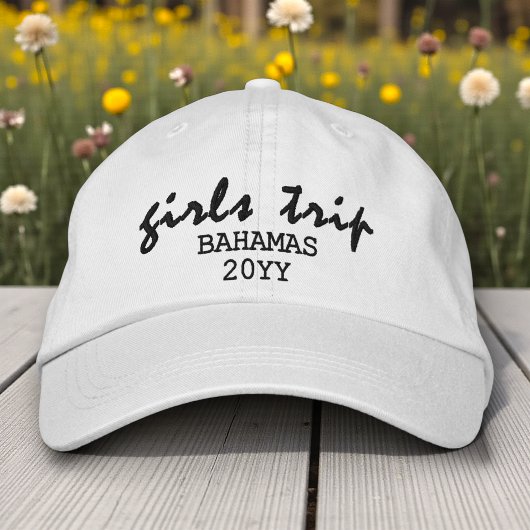 Girls Trip Moderne Script Typografie Personalisier Bestickte Baseballkappe