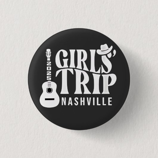 Girls Trip Nashville 2025 Urlaub Sommer Button (Vorderseite)