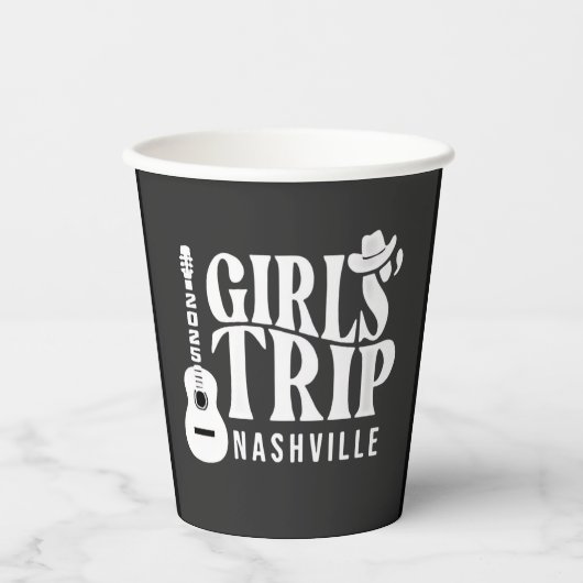 Girls Trip Nashville 2025 Urlaub Sommer Pappbecher (Vorderseite)