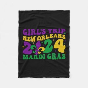 Girl's Trip New Orleans 2024 Mardi Gras Apparel Fleecedecke