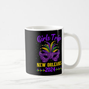 Girls Trip New Orleans 2024 Mardi Gras Maske Frien Kaffeetasse