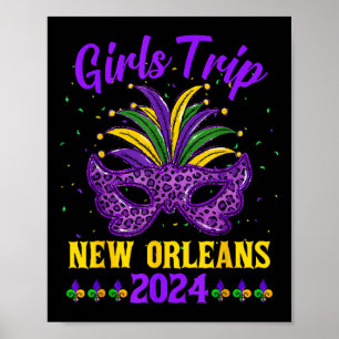 Girls Trip New Orleans 2024 Mardi Gras Maske Frien Poster