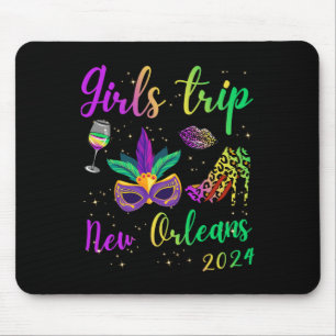 Girls Trip New Orleans 2024 Mardi Gras Maskottchen Mousepad