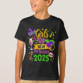 Girls Trip New Orleans 2025 Mardi Gras Mask Beads T-Shirt (Vorderseite)
