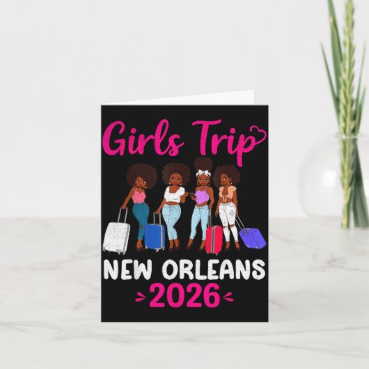Girls Trip New Orleans 2026 Squad Matching Outfit Karte (Vorderseite)