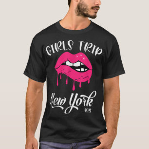 Girls Trip New York 2022 Vacation Squad Lips Fraue T-Shirt