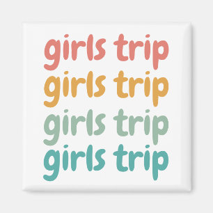 Girls Trip Niedlich Retro Girls Weekend Abenteuerr Magnet