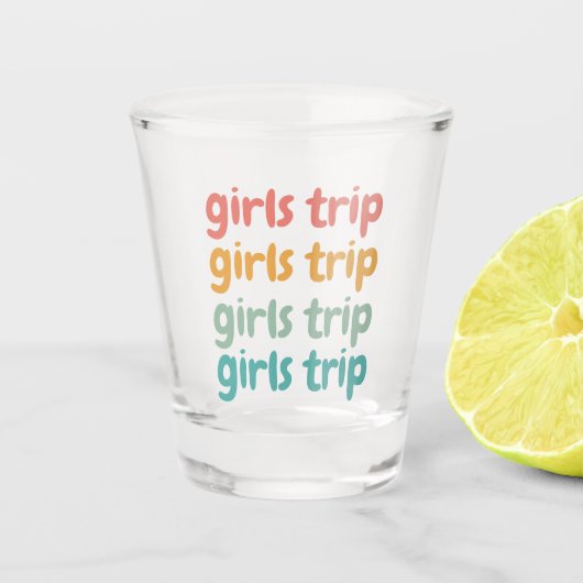 Girls Trip Niedlich Retro Girls Weekend Abenteuerr Schnapsglas (Vorderseite)