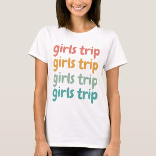 Girls Trip Niedlich Retro Girls Weekend Abenteuerr T-Shirt