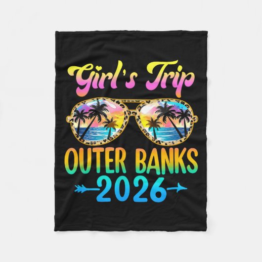 Girl's Trip Outer Banks 2026 Summer Vacation Sungl Fleecedecke (Vorderseite)