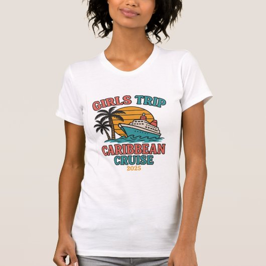 Girls Trip Personalisiert Date Cruise T-Shirt (Vorderseite)