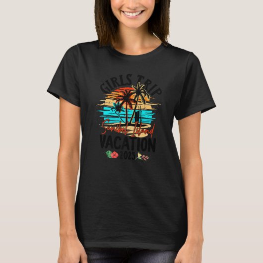 Girls Trip Sanibel Island 2023 Girls Weekend Somme T-Shirt (Vorderseite)