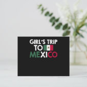 Girls Trip To Mexico Feiertagspostkarte (Stehend Vorderseite)