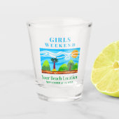 Girls Trip Tropical Beach Weekend Abenteuer Schnapsglas (Vorderseite)