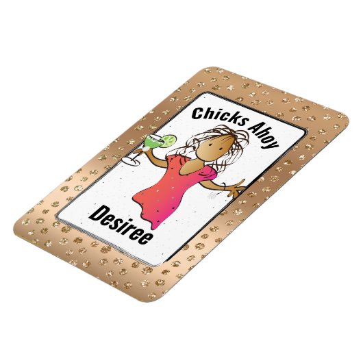 Girls Trip Vacation Accessoire Funny für ihre Kreu Magnet (Linke Seite)
