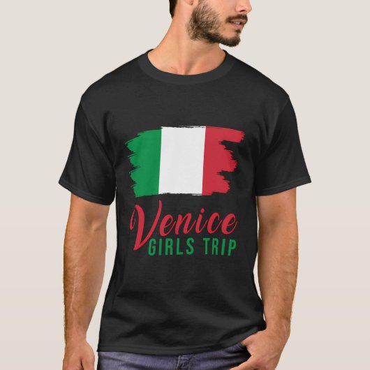 Girls Trip Venedig Italienische Flagge Matching It T-Shirt (Vorderseite)