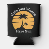 Girls Tropical Beach Urlaub Sommer kann kühlen Dosenkühler (Vorderseite)