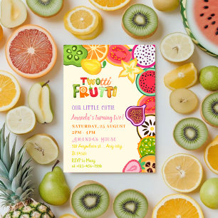 Girls Tropical Frucht Party Twotti Frutti Geburtst Einladung