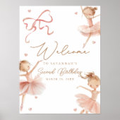 Girls' Tutu Niedlich Boho Ballerina Geburtstag Wil Poster (Vorne)