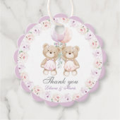 Girls Twin First Communation Danke, dass Sie gesch Geschenkanhänger (Vorderseite)