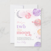 Girl's Two the Moon Dankeschön Karten (Vorderseite)